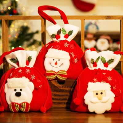 China Free Shipping Newest UK Fashionable Christmas Popular Christmas Gift Various Kinds of Christmas Eve Apple Candy Bag Christmas Apple Gift Bags UK for sale