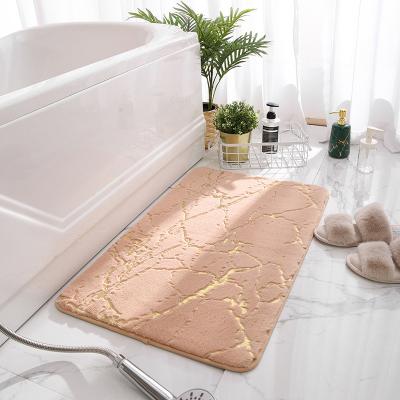 China Print Washable Marble Absorbent Non Slip Bathroom Covers And Mats Covers Microfiber Anti Slip Bath Mat Floor Carpet Cheap Price for sale