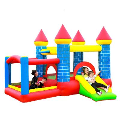 China SS62064 Cheap Wholesale Nylon Kids Party Inflatable Bouncy Castle Prices Small Inflatable Jumping Castle With Slide for sale