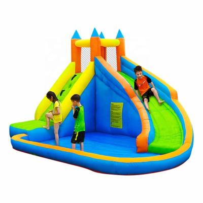 China wholesale price SS63009 420D and 840D oxford fabric small pool cheap combo kids inflatable water slide for sale for sale