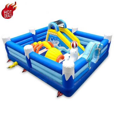 China PVC Tarpaulin S273A Custom Design Factory 100% Full Inspection Nylon Inflatable Frozen Bouncy Castle Hot Sale From China for sale