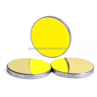 China Hotels CO2 Laser Equipment Parts Reflector SI 25mm Diameter CO2 Laser SI Gold Plated Mirror for sale