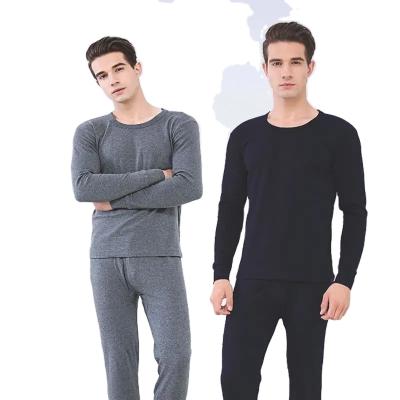 China Winter Breathable Rollover Men's Long Johns And Velvet Around Collar Make Thermal Underwear Suits for sale