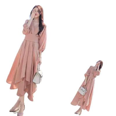 China Dry-cleaning spring the new show women's little dress popular fairy skirt French very fairy pink thin dress for sale