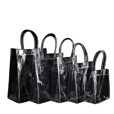 China Wholesale Custom Multifunctional Clear Laptop Bag PVC Jelly Packaging Plastic Bags Web Celebrity Handbag Gift Bags for sale