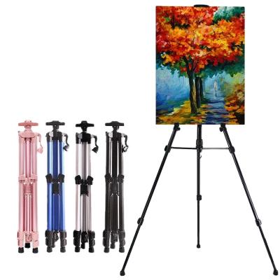 China Multifunctional Metal Folding Frame Eco-friendly Alloy Material Small Hand Can Lift Stents Art Sketch Easel for sale