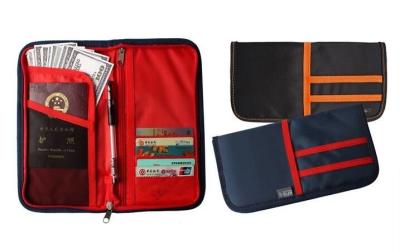 China 600D Polyester Travel Ticket Wallet For Traffic Card / Bank Card / Passport for sale