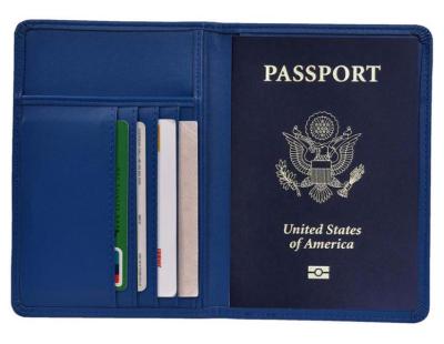 China La PU cubre la cartera del pasaporte con cuero y del boleto para el negocio/el viaje personal en venta