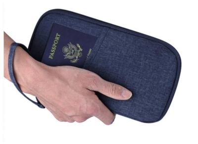 China 300D Polyester Travel Wallet Passport Holder Document Organizer For Men for sale