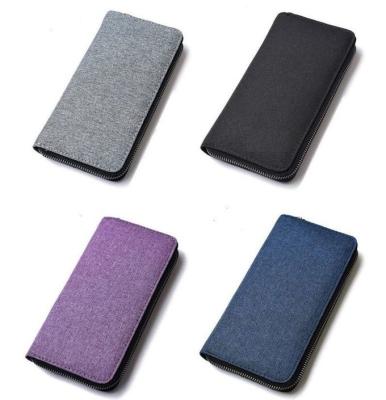 China Stylish Promotional Nylon Wallets , Zipper Closure Minimalism Mens Wallet for sale