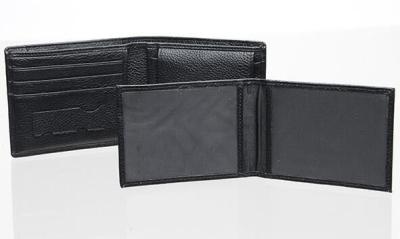 China Black Lichee Grain Minimalist Leather Wallet OEM / ODM Acceptable for sale