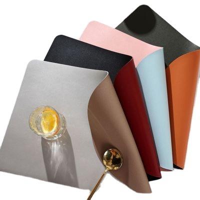 China Sustainable Set Nordic Style Household Leather Western Waterproof Insulation Table Mats Creative Placemats Coaster for sale