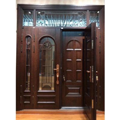 China 2020 Latest Design Factory Directly Export Modern Steel Exterior Entry Door French Door Double Glass Door for sale