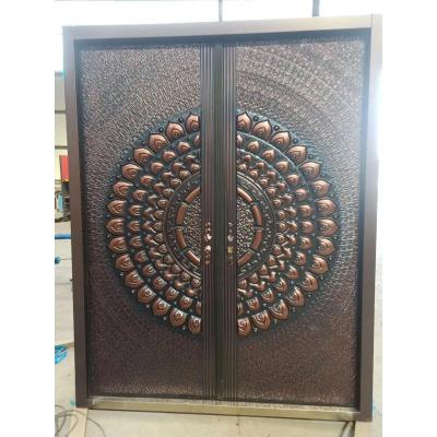 China 2020 Latest Design Bullet Proof Aluminum Armored Door Luxury Main Entry Door for sale