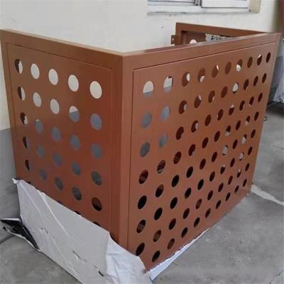 China Decorative Pattern Modern Outdoor Customized Aluminum Heatpump Cover Air Conditioner Shelter for sale