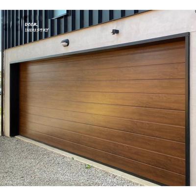 China China modern classic hot sale excellent quality wooden garage door with glass panel for sale