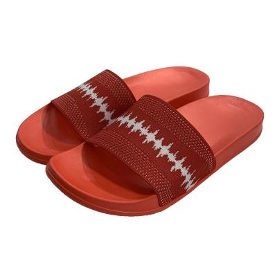 China New Custom Anti-slippery Knit Outdoor Slide Sandal Pattern Casual Vamp Man Eva Slipper for sale