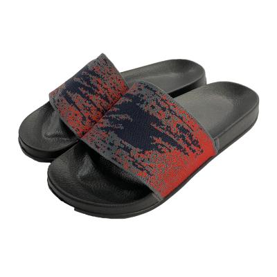 China Custom Color Summer Anti-slippery Eva Slippers Knit Top Design Slide Sandal Men Shoe for sale