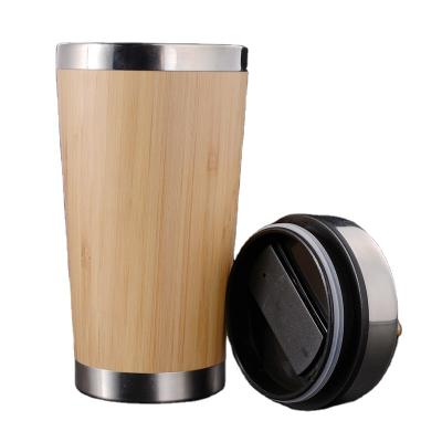 China Business Factory Supply Customized Drinking Mug Thermos Coffee Mug Stainless Steel Bamboo Thermos Mug for sale