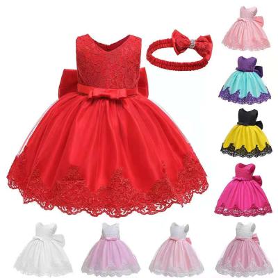 China Breathable Little Kid Baby Kid Bridesmaid Summer Birthday Party Dress Costume Princess Dress 0-6 Years Old for sale