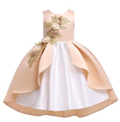 China D0038 Guangzhou Children Anti-Static Clothes Flower Kids Latest Design 8 Years Old Birthday Dress Girl Girl for sale