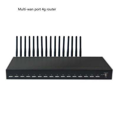 China USSD/AT Command/SMS 16 port proxy router support sim card multi-WAN data access 4G LTE port 4G LTE high speed proxy server for sale