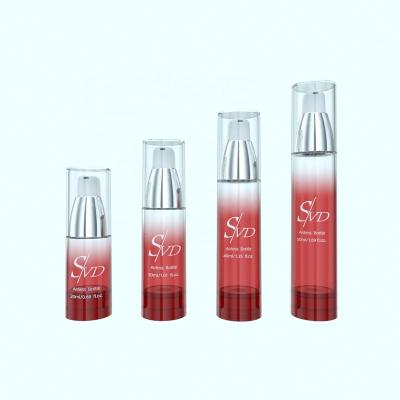 China 20ml 30ml 40ml 50ml Eye Cream Packaging Container Round Plastic Cosmetic Bottles PETG Short Airless Bottles for sale