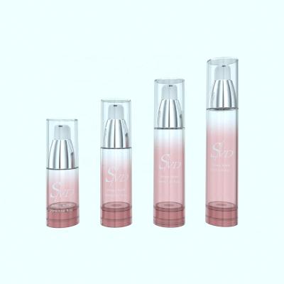 China Factory direct custom 20ml 30ml 40ml 50ml 1oz cosmetic frosted white luxury round airless pump bottles for cc cream bb cream for sale