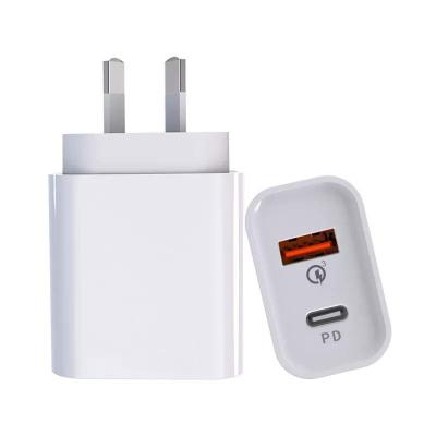 China White US Plug AU Charger Palladium 20W USB Charger Mobile Phone Factory Price Fast Wall Charger For iPhone 14 for sale