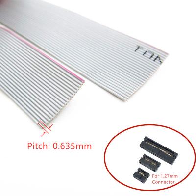 China For Gray Flat Ribbon Cable For IDC FC 1.27MM Pitch 0.635mm Pitch 1.27mm IDC Connector 10P/14P/16P/20P/40P 30AWG Wire for sale