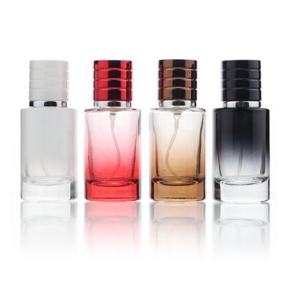 China Wholesale Personal Care 30ml Perfume Container Empty Perfume Bottles Metal Color Sprayer Thick Glass Refillable Pump Bottle for sale