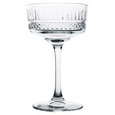 China Beverage European Carved Wide Mouth Champagne Glass Martini Goblet Household Creative Dessert Cup Cocktail Cups Bar Wine Glasses for sale