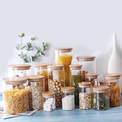 China Food Factory Direct Selling Transparent Stocked Food Storage Bottles Mason Spice Jars Storage Tanks for sale