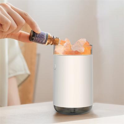 China High Quality And Cheap Home Office Car Quiet Bedroom Aromatherapy Spray Humidifier With Salt Lamp for sale