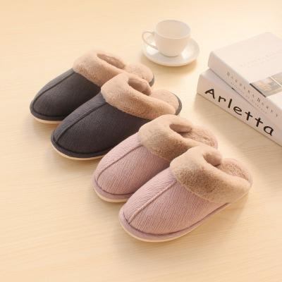 China Damping Wholesale Plush House Slippers Teddy Bear Slippers Fuzzy Teddy Women Winter Slippers for sale