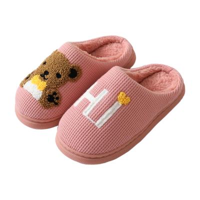 China Cushioning Cute Unique Children's Cotton Bear Home Comfort TPR Non-Slip Wear-Resistant Slippers for sale