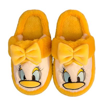 China Cushioning New Winter Cotton Fur Slides Couple Students Cartoon Warm Indoor Cute Soft Furry Non Slip Slippers for sale