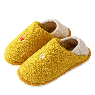 China Cushioning Women's Autumn And Winter Soft Soles Shoes Cotton Indoor Home Slippers With Knit Wrist for sale