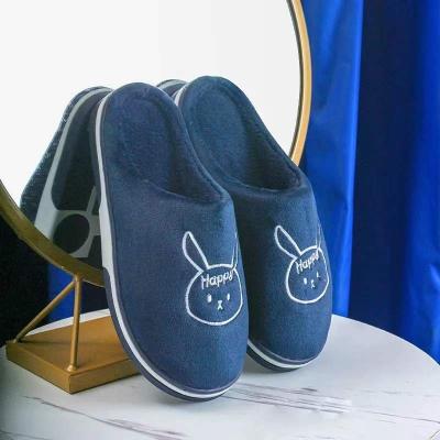 China Cushioning Winter Cheap Plush Slipper Men And Woman Home Warm Cotton Slippers Store Washable for sale