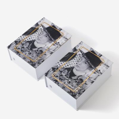 China Handmade Customize Print Luxury Cosmetic Book Style Romantic Recycle Rigid Paper Car Perfume Bottle Packaging Gift Box With PET Insert for sale