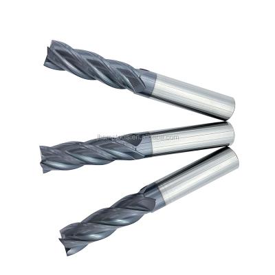 China CNC Machining Carbide Milling Cutters PEM4F14140100 Carbide End Mill 55 Square Hrc for sale