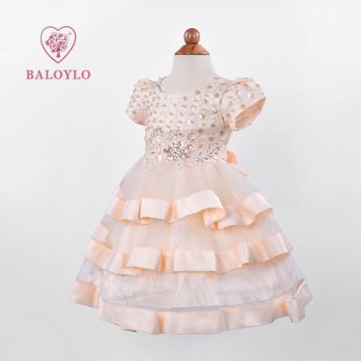 China Kids Casual High Fashion Girls Toddler Birthday Sequin Born Dress For Wedding Barbie Frock Party Baby Princess Dress for sale