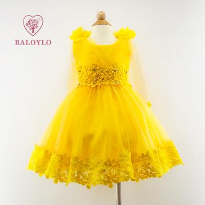 China Greatbuy Anti-wrinkle 10Years Flower Girls Wedding Baby - Doll Dress Party Lace Up Cotton Baby Kids Women Summer Dress for sale