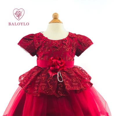 China Bridal Anti-wrinkle Wedding Dress For 2 Years Summer Dresses Kids Birthday Babies Party Tulle Baby Dress Cotton 2022 for sale