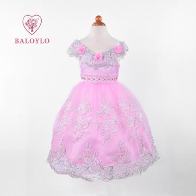 China Breathable White Kids Lace Up Newborn Baby Girl Dress Birthday Dress Wedding Party Baby Dresses With Bow for sale