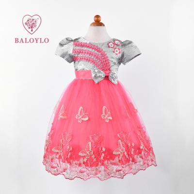 China Wholesale Anti-wrinkle Kids Girl Birthday Party Butterfly Dress Kids Dresses For Weddings for sale