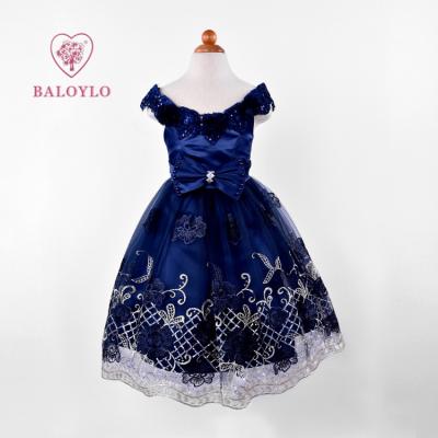 China 2022 New Breathable Summer Flower Bow Children's Clothing Kids Lace Up Baby Clothes Embroidered Sleeveless Dress Baby Dress for sale