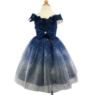 China High Quality Viable Elegance Babies Dress Flower Children Church Off Shoulder Dressy Dress for sale