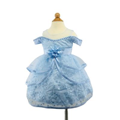 China Popularity Viable Wholesale Baby Princess Party 5 Color Flower Dress Kids Girls Dress for sale