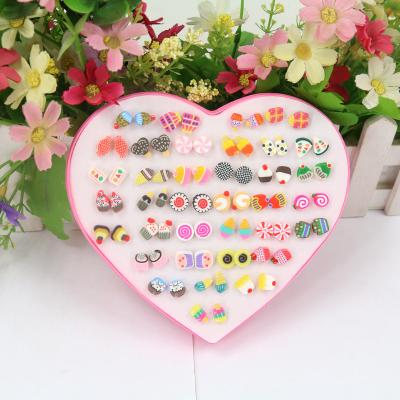 China FASHIONABLE Fruit Little Girl Kids Flower Earrings Children Little Girls Animal Plastic Earings Gift For Children for sale